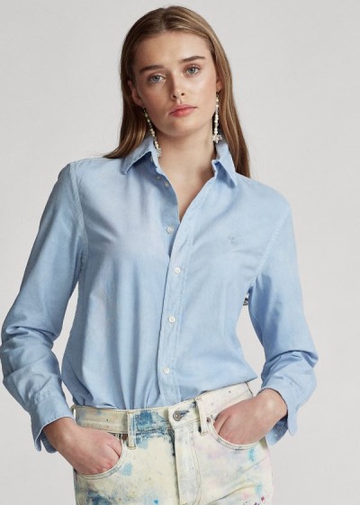 Women's Polo Ralph Lauren Relaxed Fit Cotton Shirts | 597432SVW